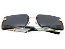 Oversized Luxury Vintage Retro Style SUNGLASSES Large Gold Frame Dark Lens 7738