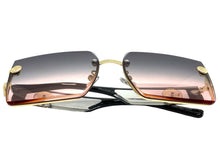 Oversized Luxury Vintage Retro Style SUNGLASSES Large Square Gold Frame 7738