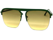 Classic Modern Vintage Retro Aviator Style SUNGLASSES Green Frame 5325