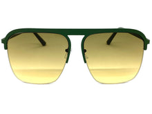 Classic Modern Vintage Retro Aviator Style SUNGLASSES Green Frame 5325