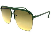 Classic Modern Vintage Retro Aviator Style SUNGLASSES Green Frame 5325