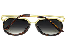 Classic Vintage Retro Style SUNGLASSES Round Tortoise & Gold Frame 6025