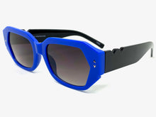 Classic Vintage Retro Style SUNGLASSES Blue & Black Frame 80538