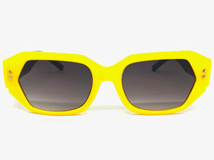 Classic Vintage Retro Style SUNGLASSES Yellow & Black Frame 80538