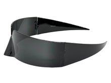 Space Futuristic Robotic Cyclops Modern Contemporary Costume Party Raver Bat SUNGLASSES Sleek Black Frame - Dark Lens P0202