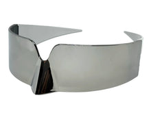 Space Futuristic Robotic Cyclops Modern Contemporary Costume Party Raver Punk SUNGLASSES Sleek Chrome Frame - Brown Lens P0202 (Copy) (Copy)
