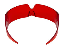 Space Futuristic Robotic Cyclops Modern Contemporary Costume Party Raver Punk SUNGLASSES Sleek Red Frame - Brown Lens P0202 (Copy)