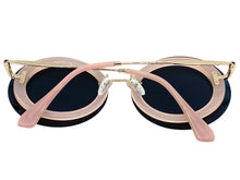 Oversized Exaggerated Classic Vintage Retro Style SUNGLASSES Round Pink Lens 7163
