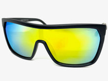 Oversized Modern Retro Shield Style KUSH SUNGLASSES Large Matte Black Frame 6211