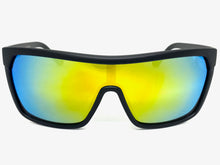 Oversized Modern Retro Shield Style KUSH SUNGLASSES Large Matte Black Frame 6211