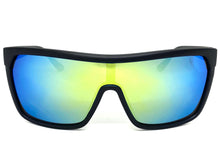 Oversized Modern Retro Shield Style KUSH SUNGLASSES Large Matte Black Frame 6211