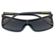 Oversized Modern Retro Shield Style KUSH SUNGLASSES Large Matte Black Frame 6211
