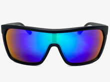 Oversized Modern Retro Shield Style KUSH SUNGLASSES Large Matte Black Frame 6211