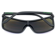 Oversized Modern Retro Shield Style KUSH SUNGLASSES Large Matte Black Frame 6211