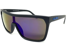 Oversized Modern Retro Shield Style KUSH SUNGLASSES Large Matte Black Frame 6211