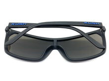 Oversized Modern Retro Shield Style KUSH SUNGLASSES Large Matte Black Frame 6211