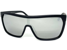 Oversized Modern Retro Shield Style KUSH SUNGLASSES Large Matte Black Frame 6211