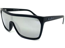 Oversized Modern Retro Shield Style KUSH SUNGLASSES Large Matte Black Frame 6211