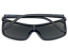 Oversized Modern Retro Shield Style KUSH SUNGLASSES Large Matte Black Frame 6211