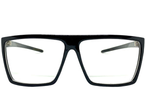 Classy Modern Contemporary Style Clear Lens EYEGLASSES Sleek Black Frame 540753