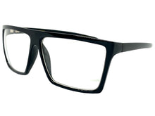 Classy Modern Contemporary Style Clear Lens EYEGLASSES Sleek Black Frame 540753