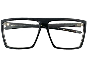 Classy Modern Contemporary Style Clear Lens EYEGLASSES Sleek Black Frame 540753