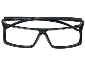 Classy Modern Contemporary Style Clear Lens EYEGLASSES Sleek Black Frame 540753