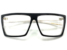 Classy Modern Contemporary Style Clear Lens EYEGLASSES Sleek Black & White Frame 540753