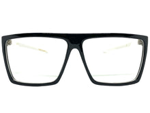 Classy Modern Contemporary Style Clear Lens EYEGLASSES Sleek Black & White Frame 540753