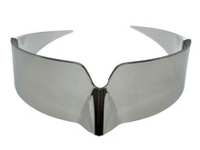 Space Futuristic Robotic Cyclops Modern Contemporary Costume Party Raver Punk SUNGLASSES Sleek Chrome Frame - Brown Lens P0202 (Copy) (Copy)