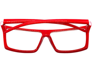 Classy Modern Contemporary Style Clear Lens EYEGLASSES Sleek Red Frame 540753