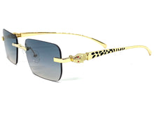 Classy Elegant Sophisticated Luxury Fashion SUNGLASSES Rimless Gold Frame E0922