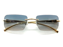 Classy Elegant Sophisticated Luxury Fashion SUNGLASSES Rimless Gold Frame E0922