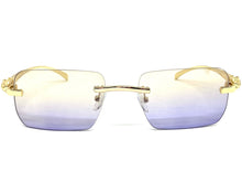 Classy Elegant Sophisticated Luxury Fashion SUNGLASSES Rimless Gold Frame E0922