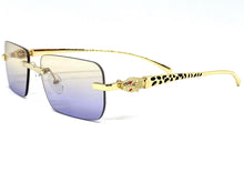 Classy Elegant Sophisticated Luxury Fashion SUNGLASSES Rimless Gold Frame E0922