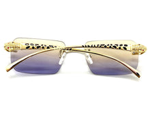 Classy Elegant Sophisticated Luxury Fashion SUNGLASSES Rimless Gold Frame E0922