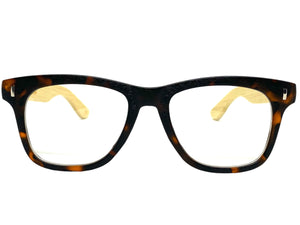 Classic Vintage Retro Style Clear Lens EYEGLASSES Tortoise & Wooden Frame 540845 (Copy)