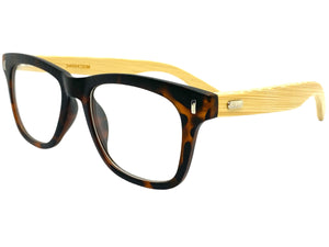 Classic Vintage Retro Style Clear Lens EYEGLASSES Tortoise & Wooden Frame 540845 (Copy)