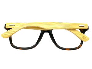 Classic Vintage Retro Style Clear Lens EYEGLASSES Tortoise & Wooden Frame 540845 (Copy)