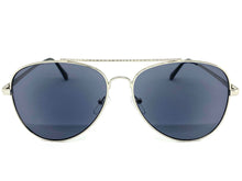 Classic Vintage Retro Aviator Style READING SUNGLASSES READERS Silver Frame Lens Strength +1.50