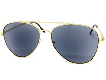 Classic Vintage Retro Aviator Style READING SUNGLASSES READERS Gold Frame Lens Strength +2.00