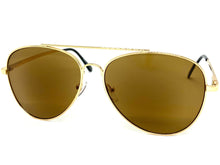 Classic Vintage Retro Aviator Style READING SUNGLASSES READERS Gold Frame Lens Strength +1.50