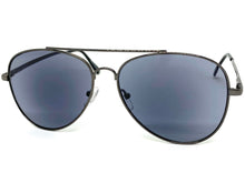 Classic Vintage Retro Aviator Style READING SUNGLASSES READERS Gunmetal Frame Lens Strength +2.25