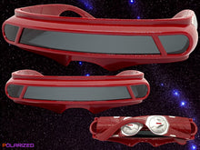 Space Futuristic Robotic Cyclops Shield Costume Party SUNGLASSES Red Frame ST110