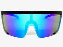 Oversized Modern Retro Shield Style SUNGLASSES X-Large Matte Black Frame 5340