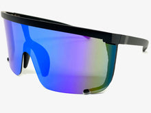Oversized Modern Retro Shield Style SUNGLASSES X-Large Matte Black Frame 5340