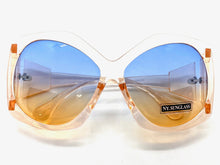 Oversized Vintage Retro Style SUNGLASSES Huge Peach Frame 9862