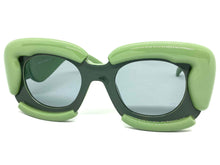 Oversized Exaggerated Classic Vintage Retro Bubble Style SUNGLASSES Large Thick Teal Green Frame 2138
