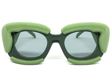 Oversized Exaggerated Classic Vintage Retro Bubble Style SUNGLASSES Large Thick Teal Green Frame 2138