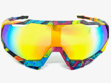 Oversized Retro Sporty Wrap Around Style SUNGLASSES Large Graffiti Frame 5303